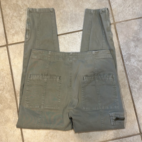 Anthropologie Olive Green Utility Skinny Crop Pants 26 - Picture 6 of 6
